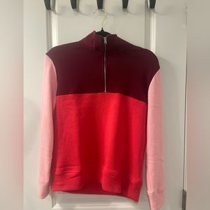 J.Crew • Colorblock Half-Zip Sweatshirt in Cloudspun Fleece